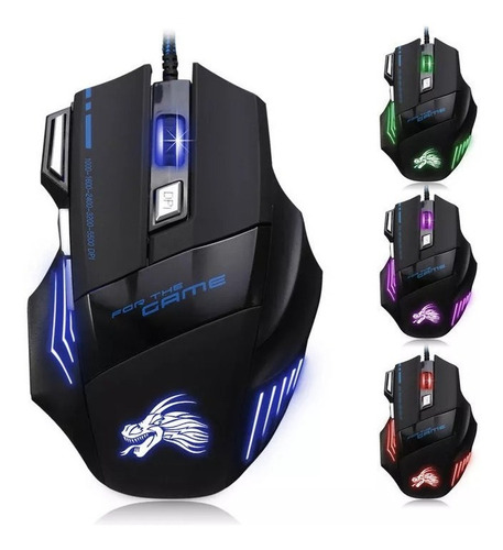 Imagen 4 de 4 de Mouse Gamer Usb Optico 7 Botones 5500 Dpi Gaming X7 Oferta !