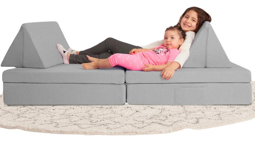 Colchoneta, Sofa Modular, Sillón Plegable Infantil Atlas Fun Color Gris