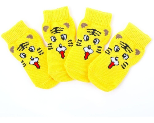 Calcetines Medias Anti Deslizantes Mascota M - Amarillo