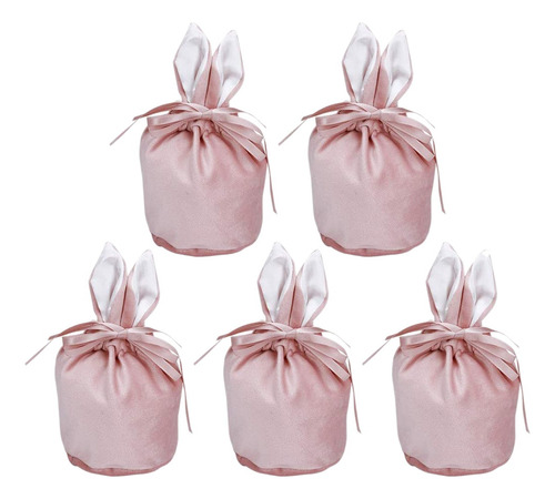 5 Bolsas De Regalo De Caramelos Con Forma De Oreja De Conejo