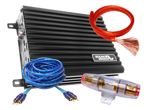 Potencia Sound Magus Dk600 600w Rms Monoblock + Kit Cable