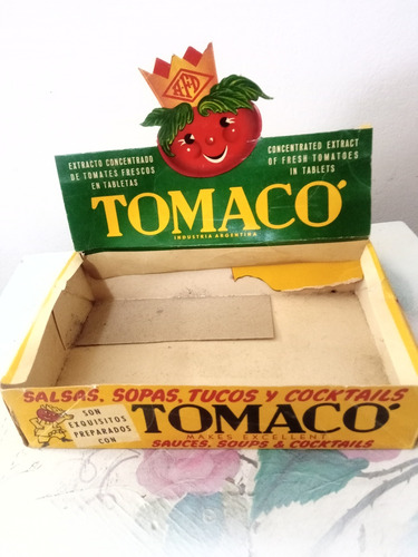 Antíguo Exhibidor De Tomaco. Extracto De Tomate En Cartón 