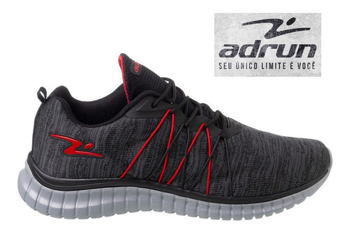 Tênis Adrun Flex Up 8619 Super Leve Caminhada Cadarços