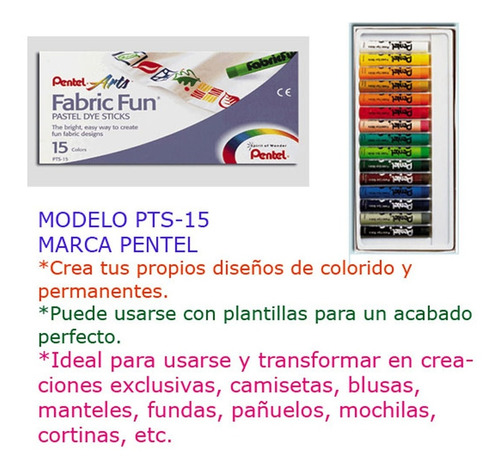 Gis Tela Pentel 15 Colores Brillantes Phn Con Envio Lote 2 