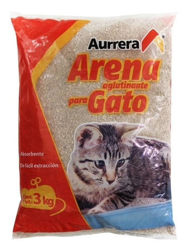 Arena Para Gato Aurrera Aglutinante 3 Kg x 3kg de peso neto