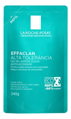 Gel de Limpeza Facial Refil para Peles Mistas a Oleosas e Sensíveis Limpeza Profunda sem Ressecar Effaclar Alta Tolerância Dermatológica La Roche-Posay 240g