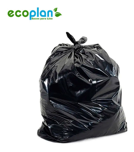 50  X Saco Para Lixo 60 Litros Preto Plastico Leve Lixeira