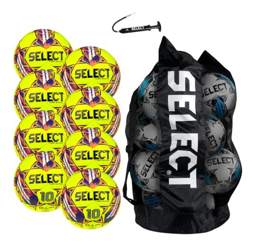 Select Numero 10 Turf Match Soccer Ball, 8-pack With Duffle