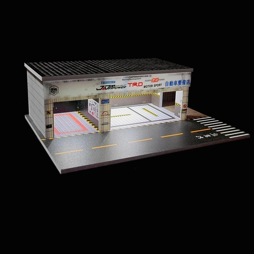 Taller De Reparación De Automóviles Modelo Diorama Foto