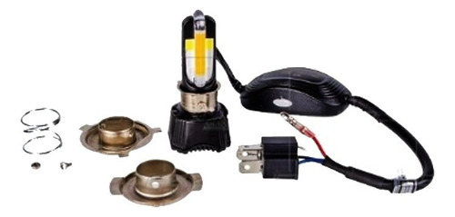 Bombillo Luz Led 4000 Lume H4 Triceta 40w Luz Lujo En Amaril