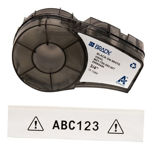 Imagen 2 de 2 de Cinta Vinil 3/4 Neg/blanco 21 Ft Para Int/ext M21-750-595-wt