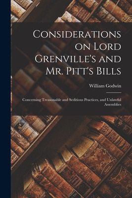 Libro Considerations On Lord Grenville's And Mr. Pitt's B...