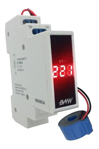 Amperimetro Digital 1 Modulo Din Monofasico 50 Amp Baw