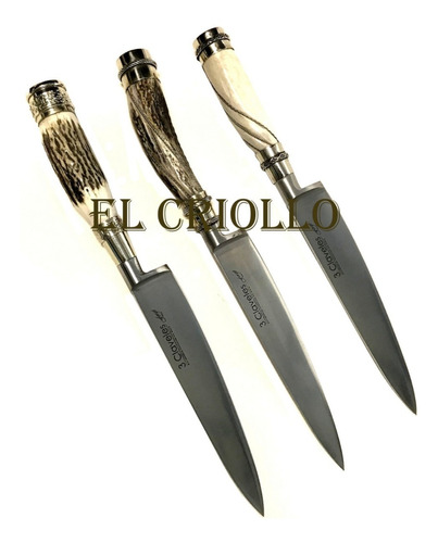 Cuchillo 3 Claveles Hoja 15cm Inox Largo Total 28cm Forjado