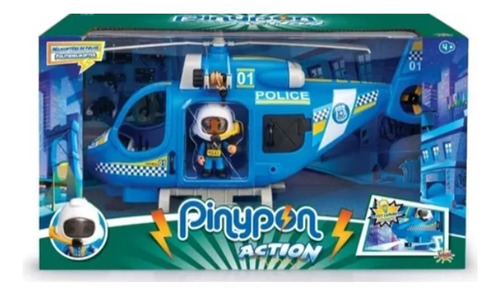 Pinypon Action Helicoptero Policia Con Luz Orig + Packaging!