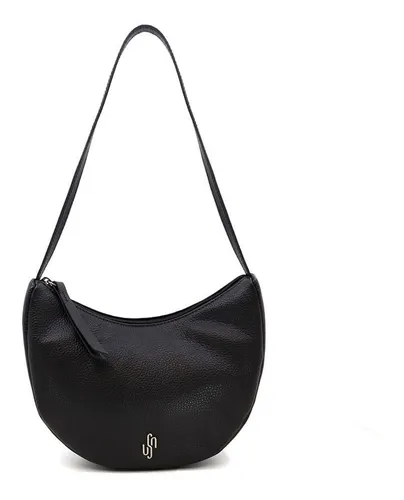 Bolso tipo baguette de piel negra Usaflex MercadoLibre