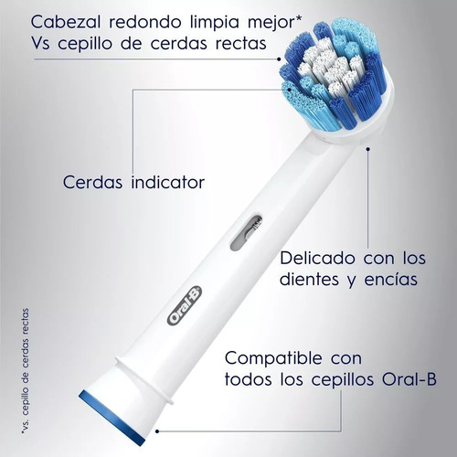 Imagen 5 de 6 de Cabezales de repuesto para Cepillo de Dientes Oral-B Precision Clean pack de 4