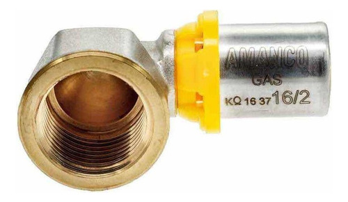 Joelho 90 Graus 16 X 1/2 Fêmea Para Conexão Gás Pex Amanco
