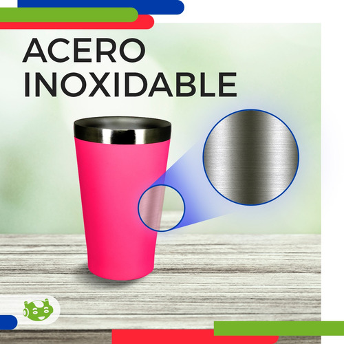 Mini Vaso Para Camping Acero Inoxidable Doble Pared 140 Ml
