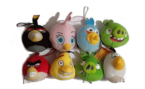 Coleccion Completa 8 Angry Birds Peluches Mc Donalds