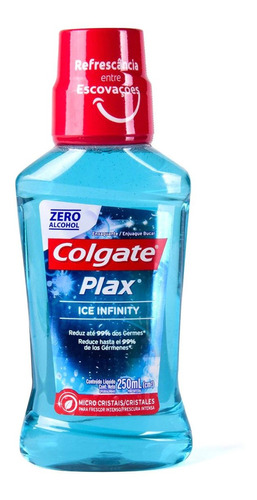 Imagen 1 de 1 de Colgate Plax Enjuague Bucal Ice Infinity 250ml Cero Alcohol