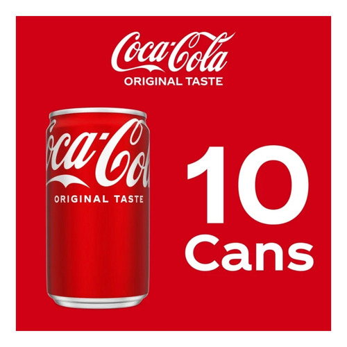 Coca Cola Refresco Regular Lata Mini Pack 10 Pzas