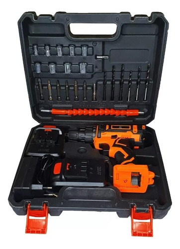 Taladro Inalambrico 18-36n.m 10mm + 2 Bat 21v 6000 Mah