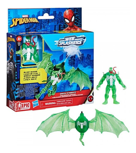 Spiderman Epic Hero Series Hidroataque Aéreo Simbionte Verde