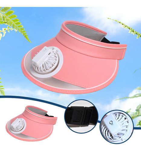 Gorro En L Con Ventilador Para Mujer, Sombrero Con Visera Pa