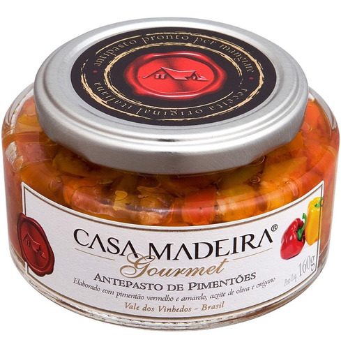 Imagem 1 de 2 de Antepasto De Pimentões Gourmet Casa Madeira 160g