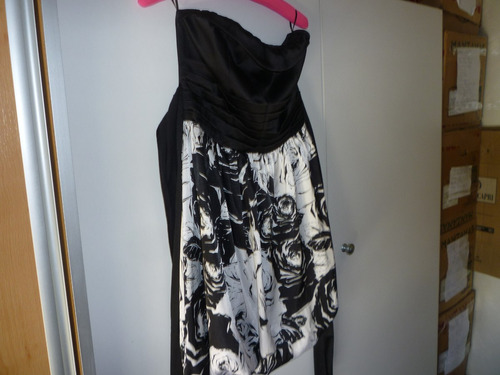 Vestido Strapless Corto Negro  Talle   S  Usado  Fiesta