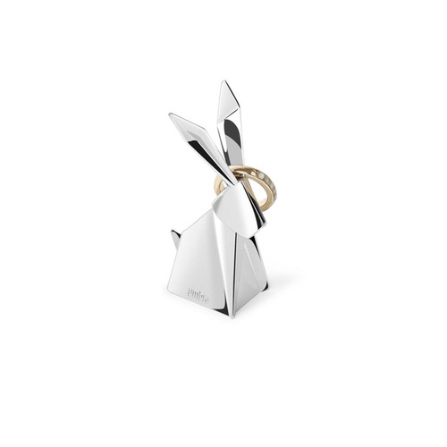 Porta-aneis Umbra Coelho Origami Cromado