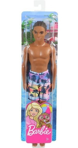 Imagem 1 de 5 de Barbie Ken Beach Doll Wearing Tropical Negro Praia 2022