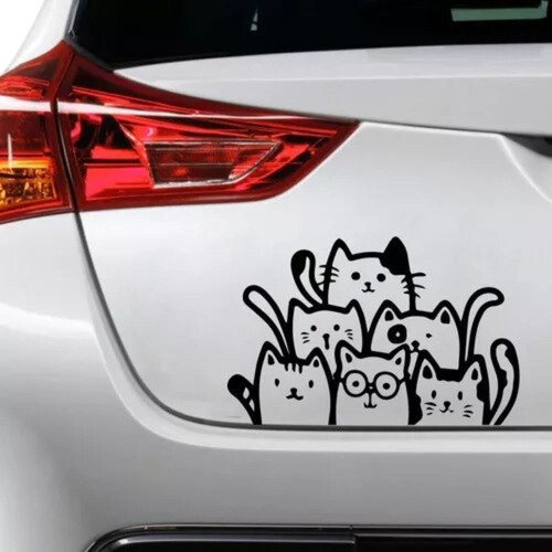 Sticker Decorativo Grupo De Gatitos Para Autos / Vehículos