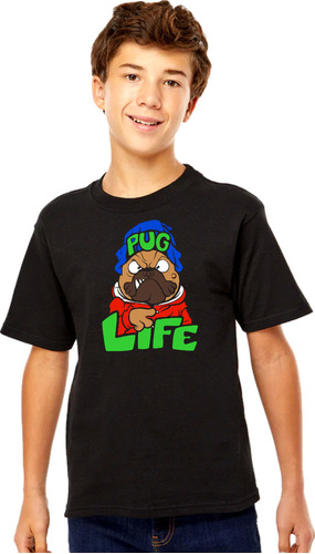 Playera Pug Life Brilla En La Oscuridad