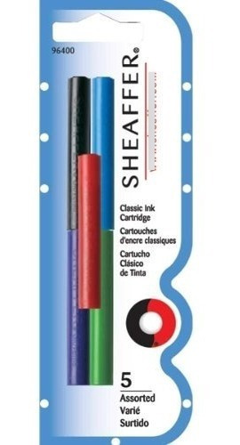 Cartucho De Pluma Sheaffer Recargas Multicolor Paquete De 5 