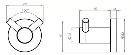 Percha J Toallero Acero Inoxidable Con Adhesivo Baño Cocina