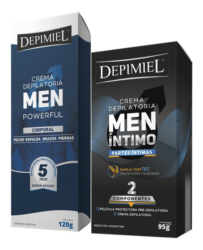 Depimiel Kit Crema Depilatoria Men Corporal + Intimo