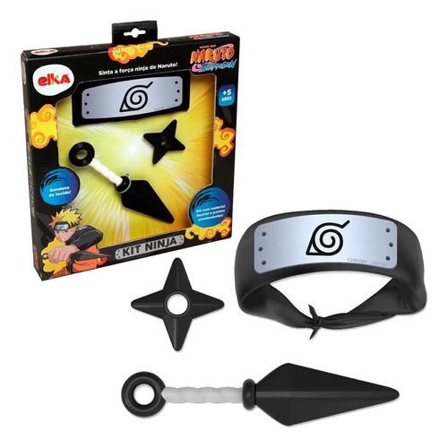 Kit Ninja De Naruto Shippuden Con Kunai Bandana Y Shuriken