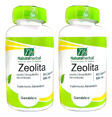 Pack 2 Zeolita Micronizada 90 Cápsulas C/u 500 Mg