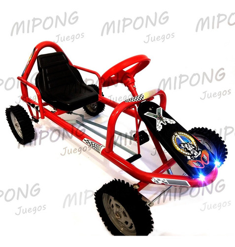 Imagen 6 de 9 de Karting A Pedal Ruedas Goma Y Chapa Sin Luz Mipong