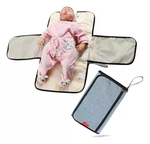 Sweeby Cambiador portátil para bebé, cambiador plegable para bebé,  cambiador de pañales impermeable, organizador móvil de guardería para  artículos