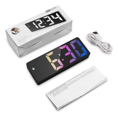 Reloj Despertador Led Digital De Escritorio Multicolor
