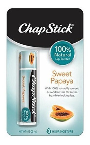 Chapstick 100% Natural (sabor Natural De Papaya, Blister De