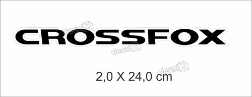 Emblema Adesivo Resinado Volkswagen Crossfox Preto Rs07 Fgc