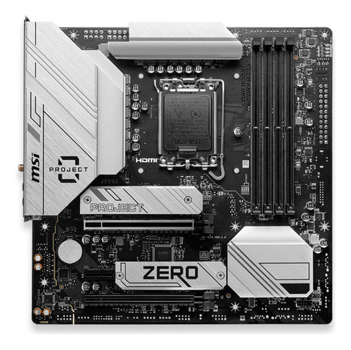 Placa Mãe Msi B760m Project Zero Intel Lga 1700 Wifi Branco