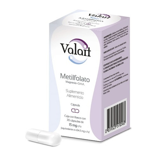 Valait Metilfolato 15 Mg Suplemento Alimenticio 30 Cápsulas