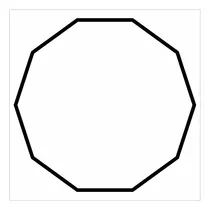 Comprar Gráfico Radiestesia 32x32cm Cu002F2mm  R76 - Decágono Simples