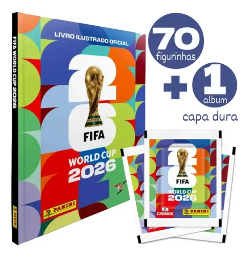 Kit Album Copa Do Mundo 2026 Capa Dura + 70 Figurinhas - 10