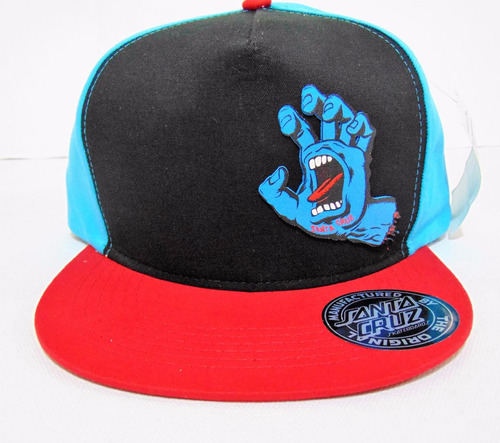 Boné Santa Cruz Screaming Hand Azul Snapback